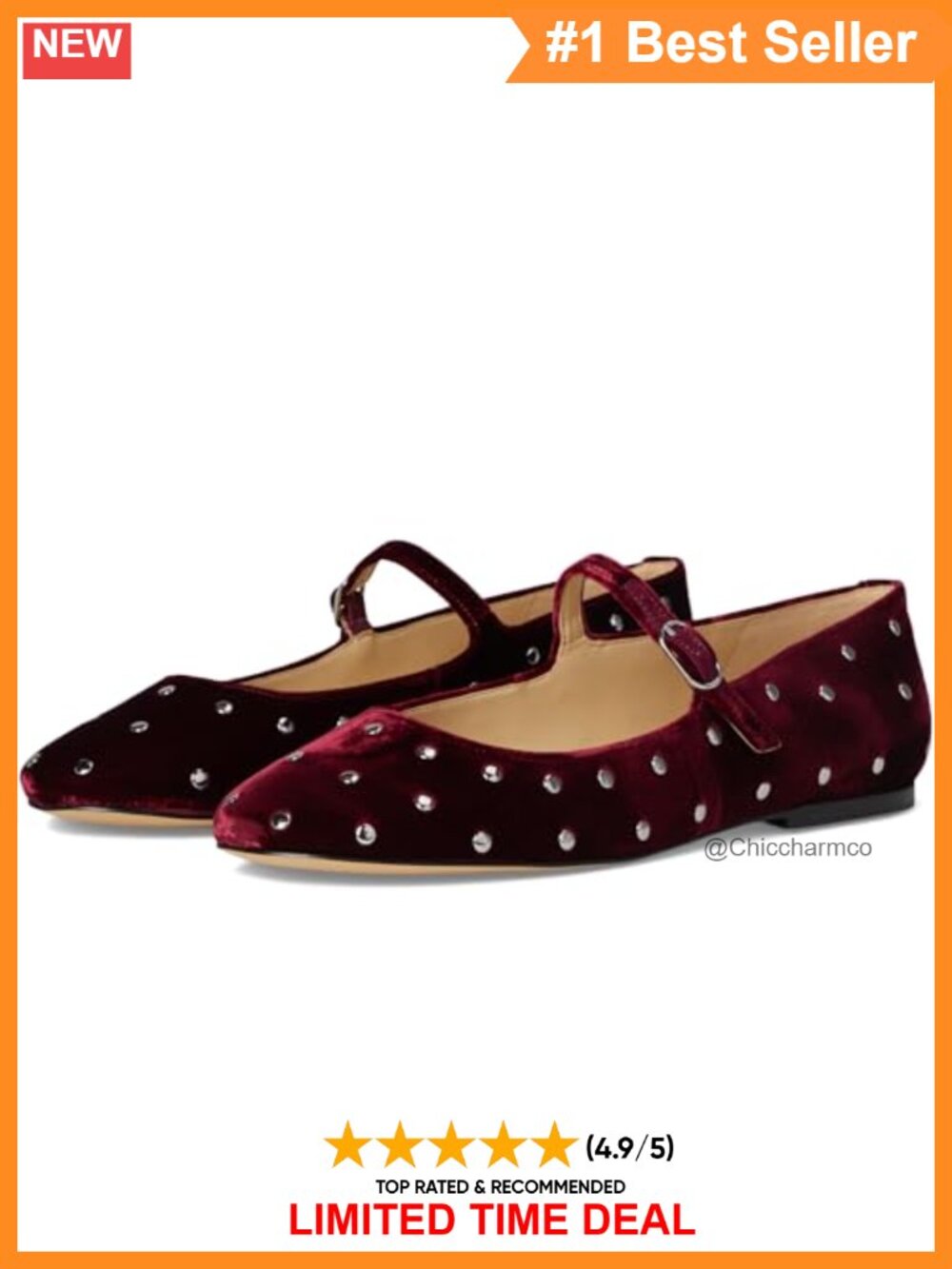 Velvet Mary Jane Flats Buckle Closure Round Toe Casual Fall Shoes
